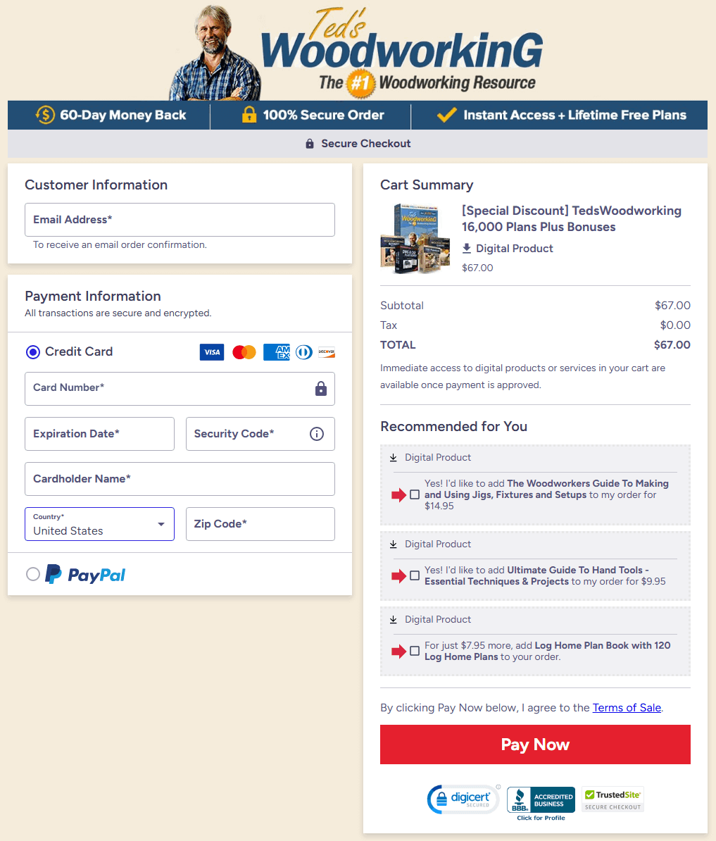 Teds Woodworking-Secure-Checkout